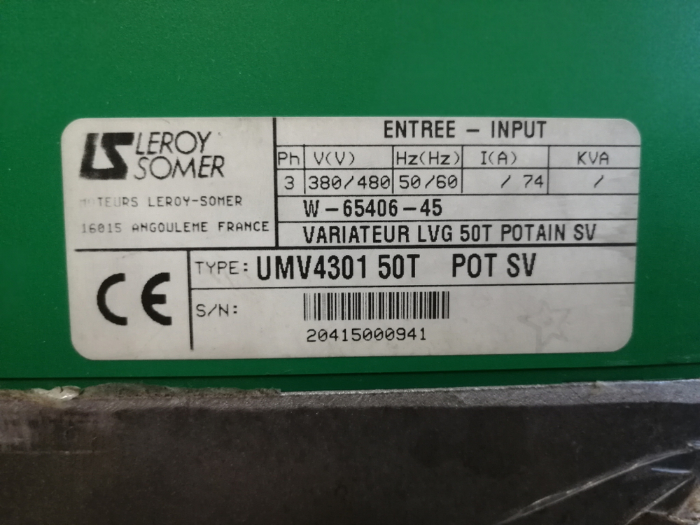 Leroy Somer UMV4301 50T P0T SV б/у