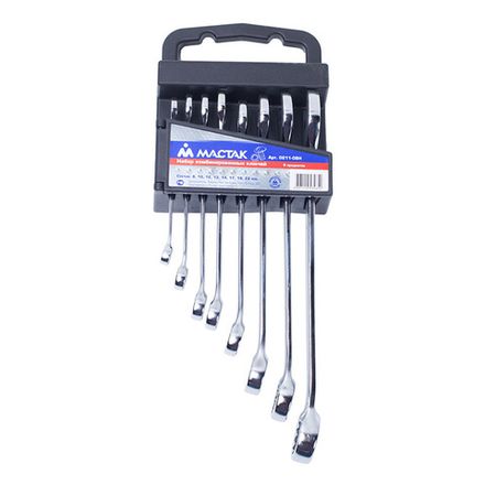 Цена на МАСТАК (0211-08H) Набор комбинированных ключей, 8-22 мм, 8 предметов
