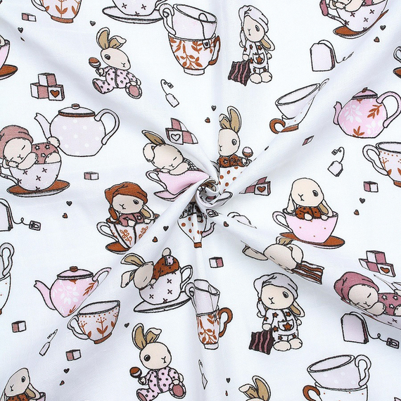 Муслин однослойный принт №4 | ш.135 см | 105 г/м² | хлопок-100%