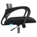 Кресло оператора Helmi HL-M95 (695) "Airy", СН, спинка сетка серая/сиденье ткань TW черная, механизм качания