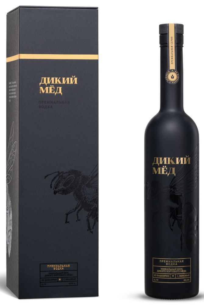 Водка Дикий Мед Премиальная  0,7 п/у 40% Стерлитамакский СВК Россия