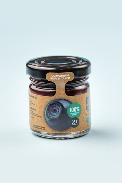 Ягодное пюре «Дикая Сибирь» черничное ст. банка 35г