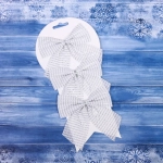 Бант на ёлку «Волшебство» 11*12 см (набор 3 шт), Серебро