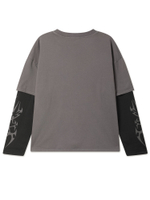 Женский Лонгслив Sigilism Print Grey Layered
