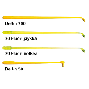 Кивок зимний DelFin Jaykka/Notkea D70F-J  22см Fluo Jaykka Пласт.Флуо.Толстый Жесткий