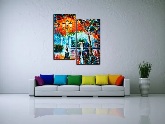 Модульная картина "Дождь"