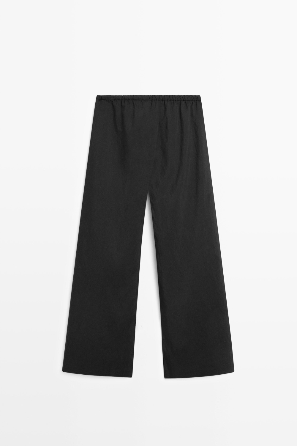 Massimo Dutti Двуслойные брюки с завязками, черный