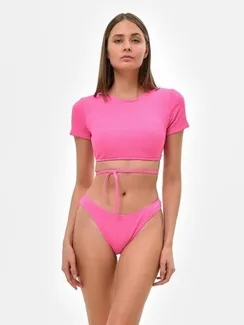 Купальник женский раздельный MINAKU с топом цвет розовый, размер 44