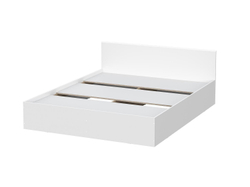 Токио кровать двойная универсальная 1,6 с основанием / Белый текстурный