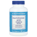 The Vitamin Shoppe, Пантотеновая кислота, витамин B5, 100 капсул