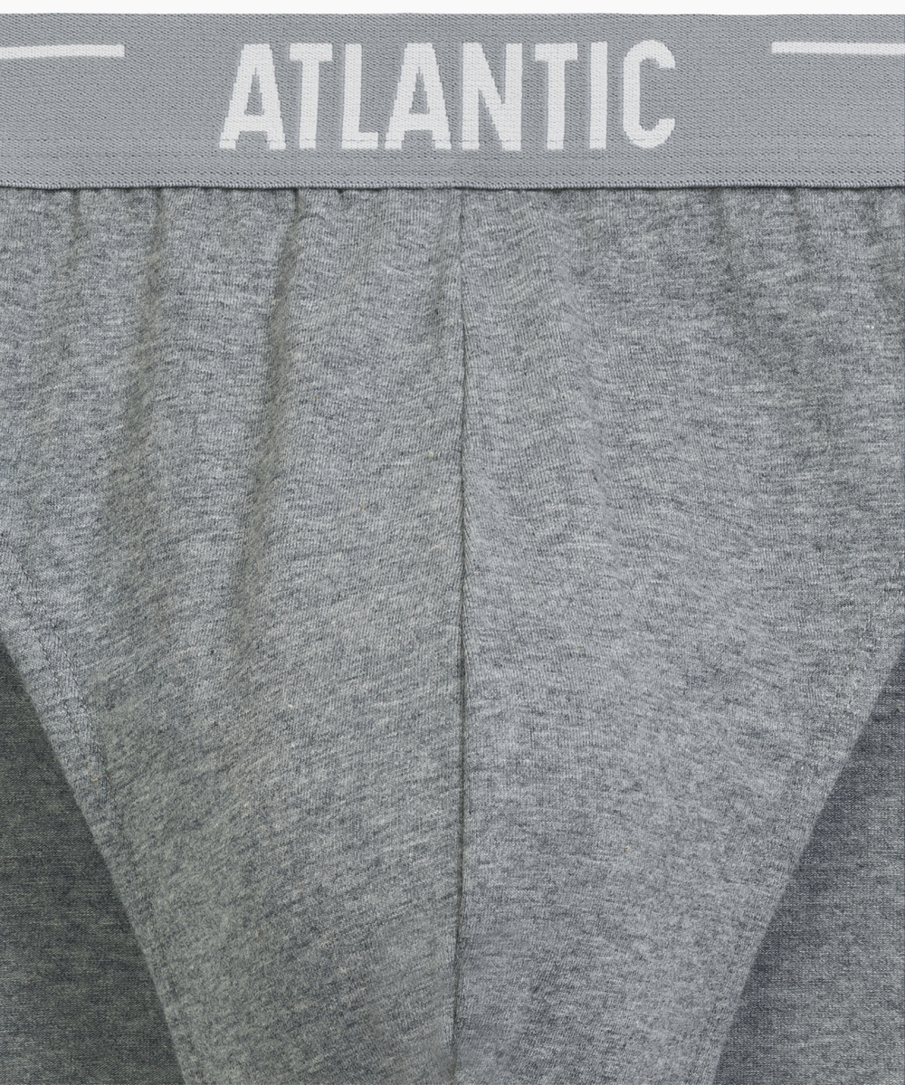 Мужские трусы слипы спорт Atlantic, набор 5 шт., хлопок, морская волна + бирюзово-зелёные + чёрные + серые меланж + тёмно-голубые, 5SMP-004