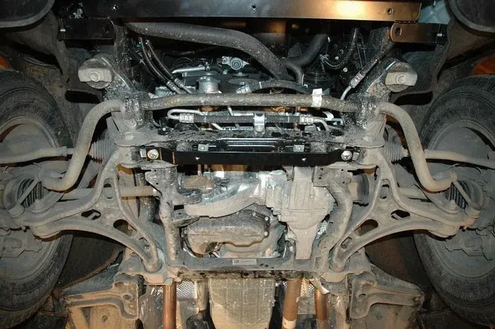 Защита картера двигателя (2,5 мм, сталь) для Jeep Grand Cherokee 2010-2013 (V = 3.6; 3.0d AT), Jeep Grand Cherokee 2013-2021 (V = 3.0; 3.0TD AT) Sheriff.04.1978