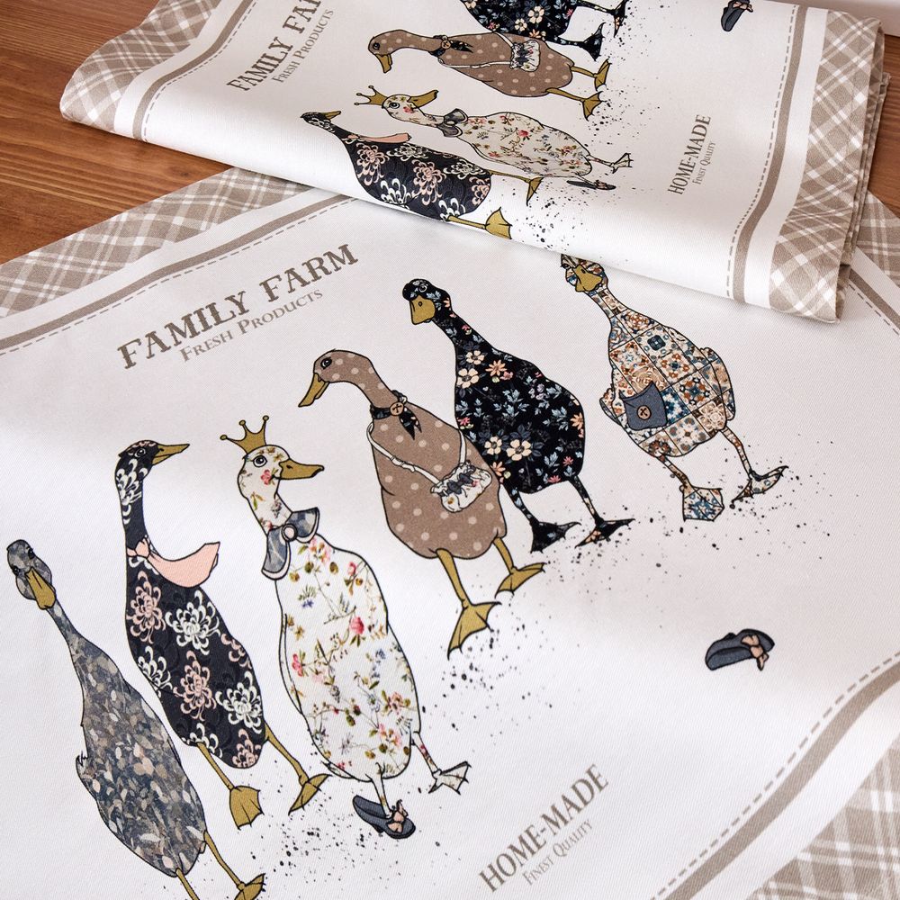 НАБОР ПОЛОТЕНЕЦ ИЗ 2-ХШТ "FAMILY FARM",40Х60СМ, 100% ХЛОПОК, КЛЕТКА,ТВИЛ