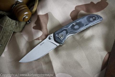 Складной нож Ирбис Полированный Микарта