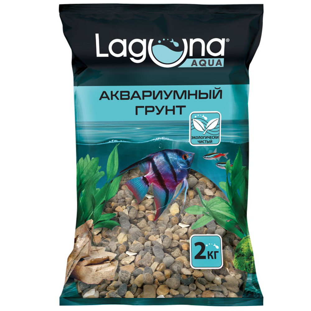 Грунт "темно-коричневый меланж", 4-6мм, 2кг, laguna