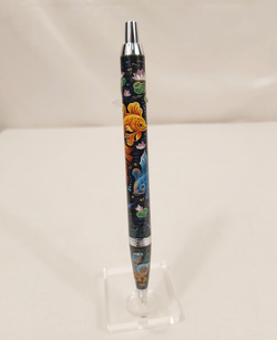 Ручка "Золотые рыбки" с ручной росписью Палех в футляре