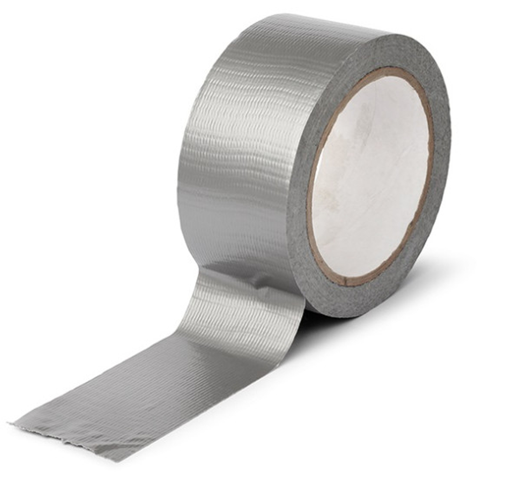Лента клейкая ТПЛ армированная серебряная 75мм*25м