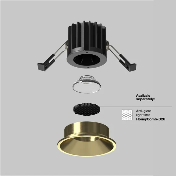 Встраиваемый светильник Раунд / Round 7 Вт 4000 К 60° Technical dl058-7w4k-bs