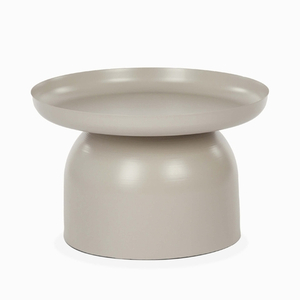 Кофейный столик Terra диаметр 60 сталь, бежевый