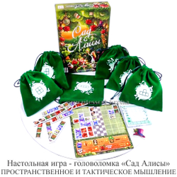 Настольная игра - головоломка «Сад Алисы» ПРОСТРАНСТВЕННОЕ И ТАКТИЧЕСКОЕ МЫШЛЕНИЕ
