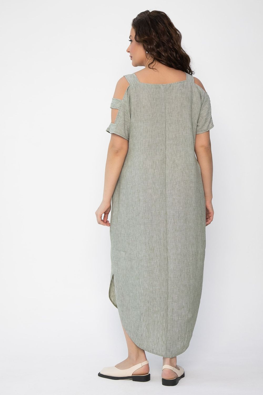 Платье В отпуск (зеленый меланж) П13708-8М LT Collection