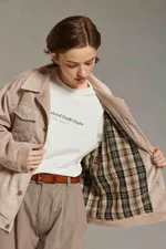 Куртка Called a Garment Corduroy work Светло-бежевая