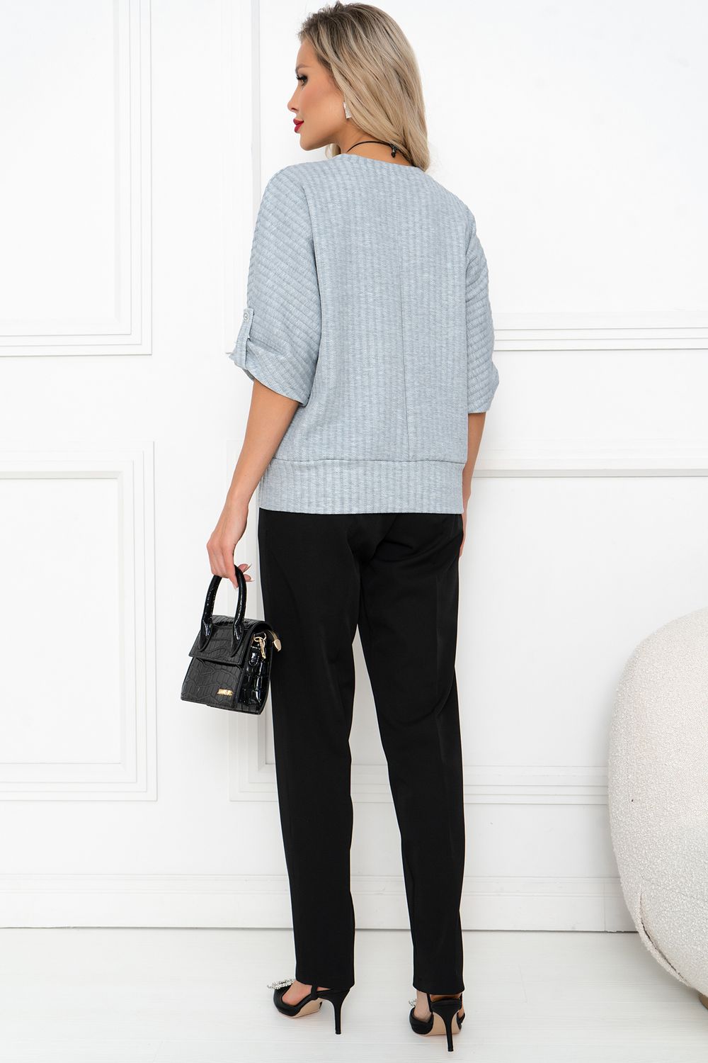 Костюм брючный (черный/светло-серый) К11-82/3 Nikol