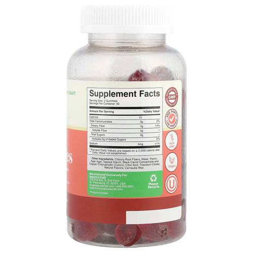 Nature's Craft, Жевательные мармеладки с клетчаткой, ягодное ассорти, 120 жевательных таблеток