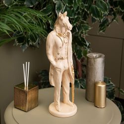 Скульптура Конь в пальто Айвори