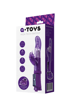Вибратор с клиторальным стимулятором A-Toys by TOYFA, TPR, фиолетовый, 22,5 см