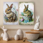 Панно "Милый кролик" в ассортименте 22x35x2,5см Холст,дерево