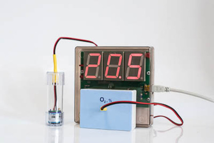 Датчик содержания кислорода в воздухе с независимой индикацией (демонстрационный)