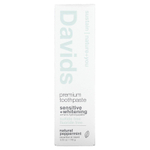 Davids, Premium Toothpaste, Sensitive + Whitening, натуральная перечная мята, 149 г (5,25 унции)