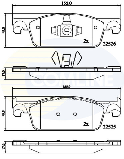 COMLINE - CBP02316-CML - Brake Pad Set, disc brake