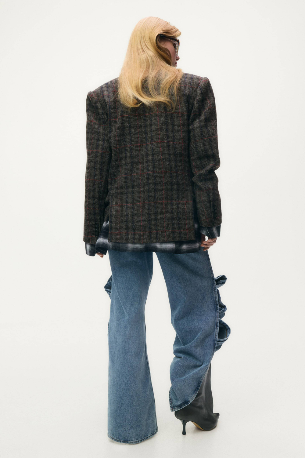 H&M - Glenn Martens Блейзер из смесовой шерсти, темно-коричневый