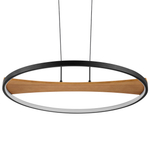 723127 Люстра LODI LED 36W 2880LM ЧЕРНЫЙ/ДЕРЕВО 3000K