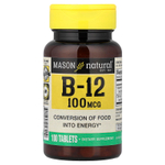 Mason Natural, витамин B12, 100 таблеток