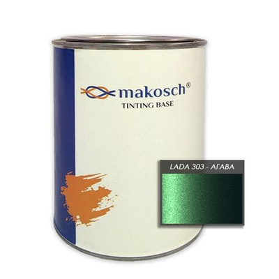 Автоэмаль makosch/LADA Granta 303, Базовая эмаль, зелёный, металлик, 800мл.