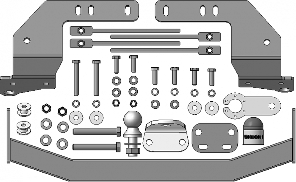 Фаркоп Motodor Toyota Land Cruiser 200 (кроме версий Excalibur и Executive), Lexus LX (хром. Шар) арт.92503-FE