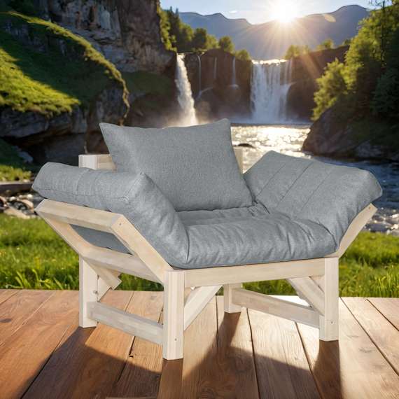 Кресло Бинго ткань браво grey, каркас лак