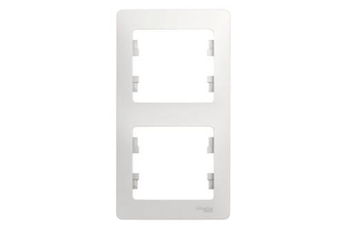 Рамка 2-ая Schneider Glossa вертикальная белая