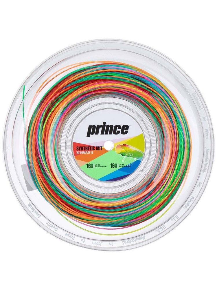 Теннисная струна Prince SynGut Duraflex 16 Rainbow 200м