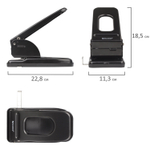 Дырокол металлический МОЩНЫЙ BRAUBERG «Heavy duty», до 60 л., черный, 226868