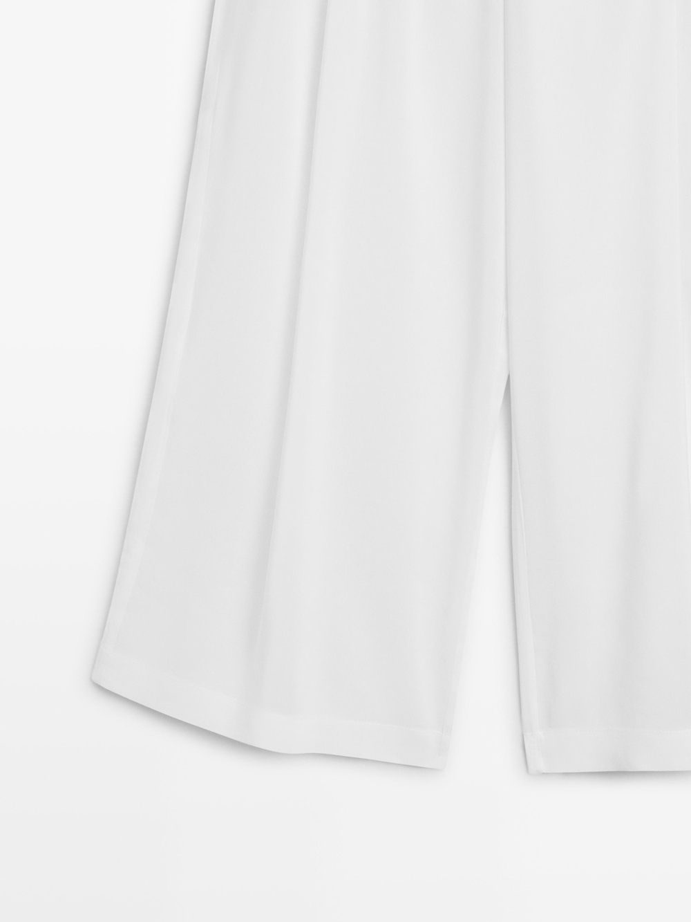 Massimo Dutti Свободные брюки из смесовой льняной ткани, экрю