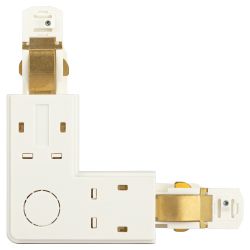 Коннектор для трехфазного шинопровода ЭРА STR-30-W-CN-LI типа LI угловой внутренний белый