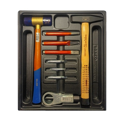 Набор молоток, киянка, зубила, выколотки, BAHCO (Швеция)