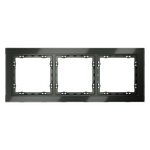 Рамка стеклянная VOLTUM S70 на 3 поста, (титан, стекло)