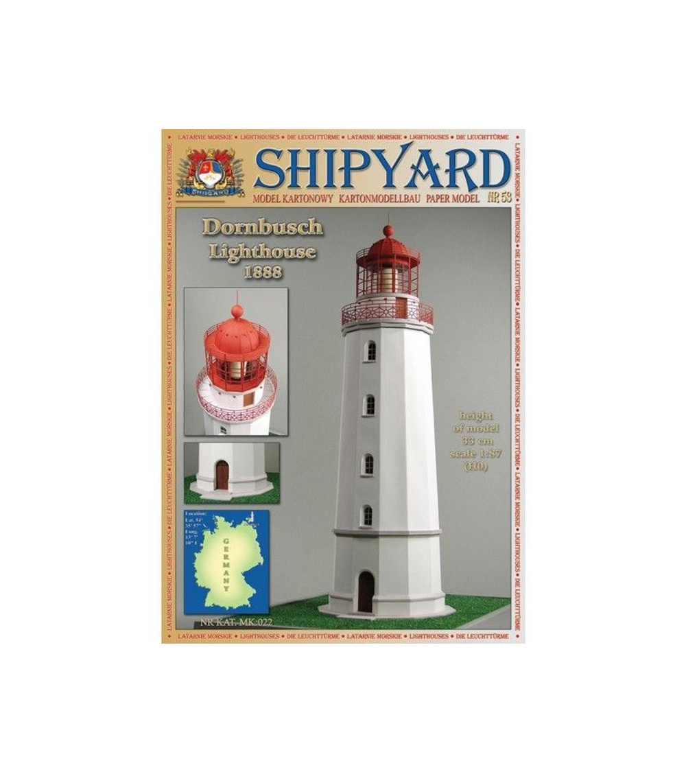 Сборная картонная модель Shipyard маяк Dornbusch Lighthouse (№53), 1/87