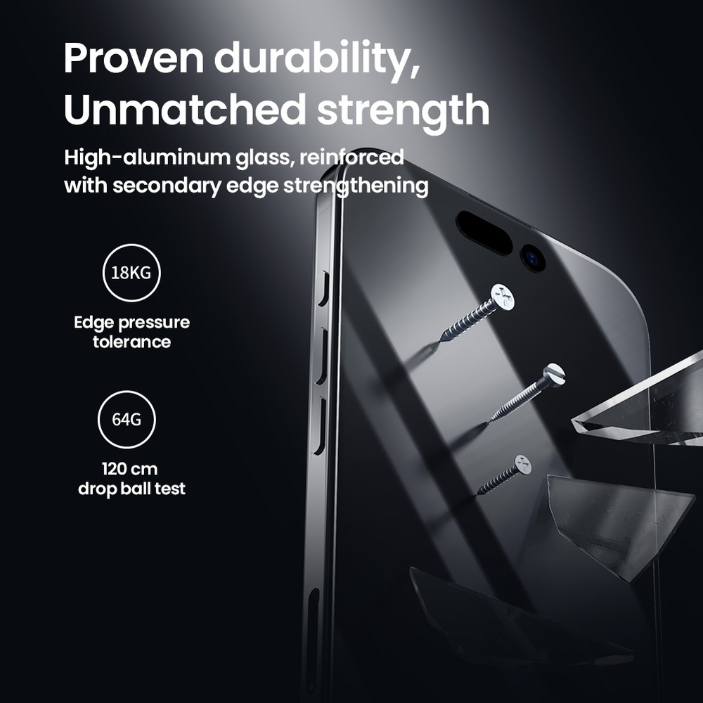 Стекло из закаленного стекла от Nillkin для iPhone 16 Pro Max, серия CP+PRO Anti-Explosion Glass Screen Protector 0.33mm, 2.5D (в комплекте ванночка для установки)