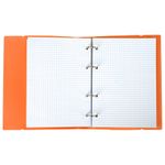 Тетрадь на кольцах А5 (175х220 мм), 120 л., пластиковая обложка, клетка, с фиксирующей резинкой, BRAUBERG, оранжевая, 403571